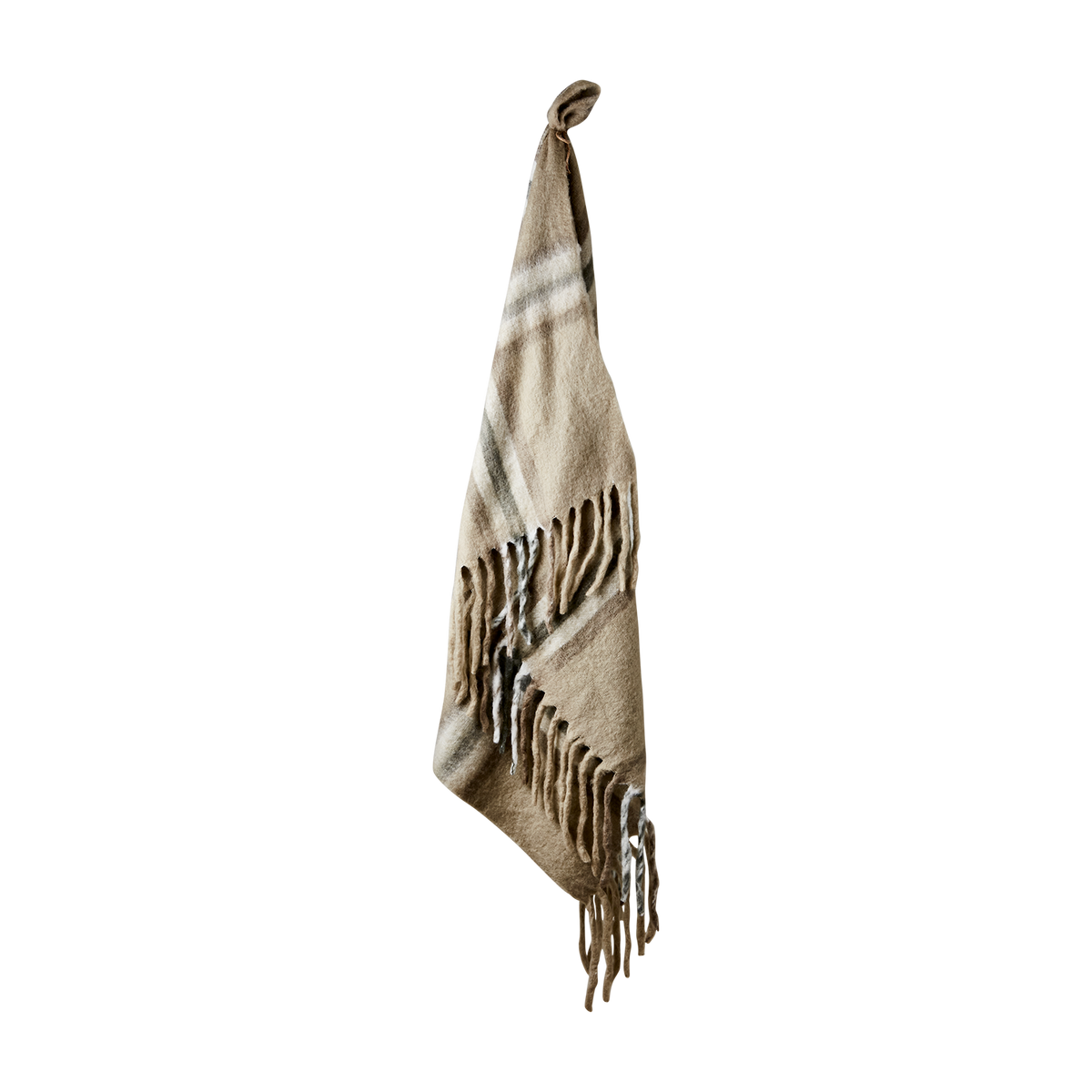 Filt Frasse, Beige/Grå/Grön