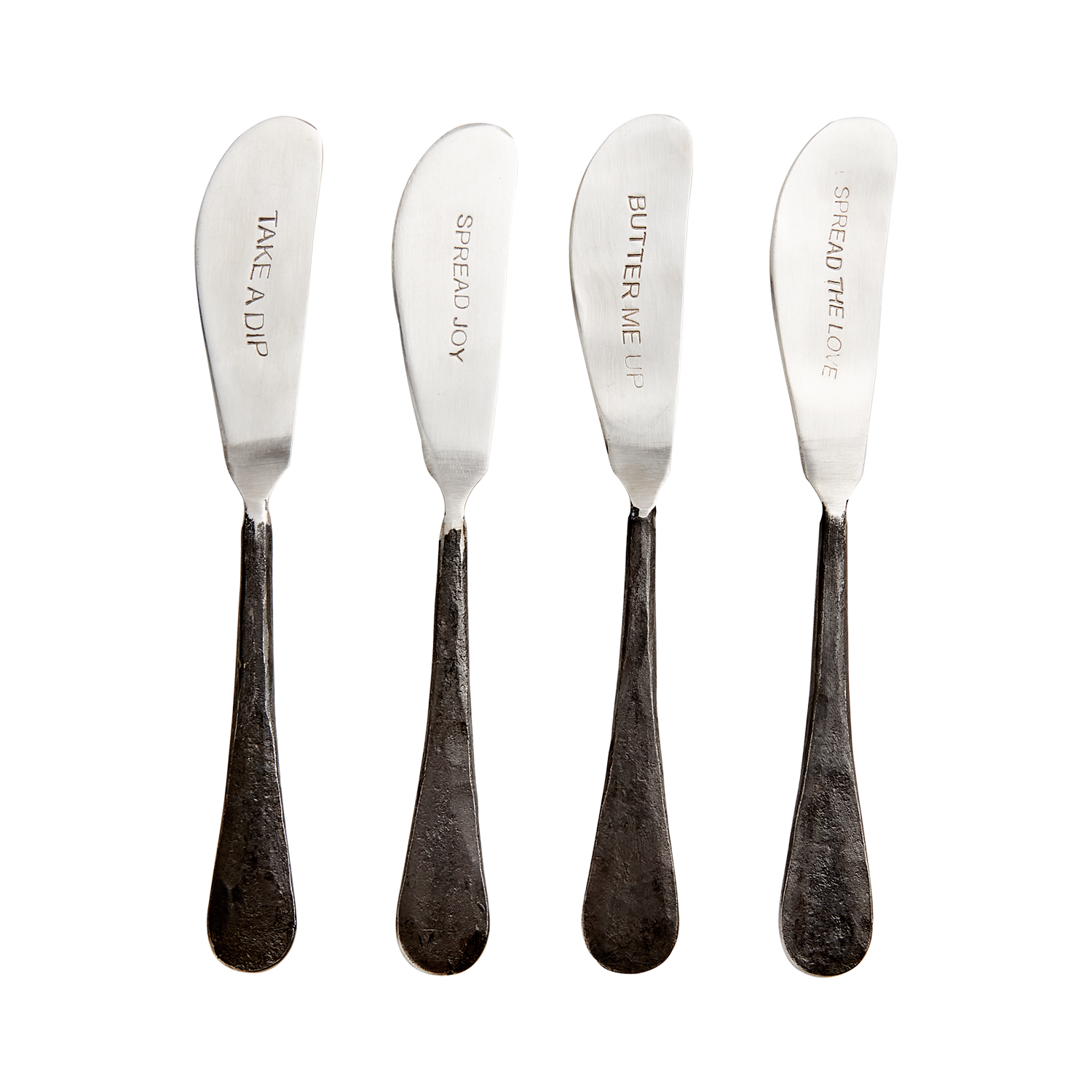 Smörkniv Odin, set om 4, Svart/silver